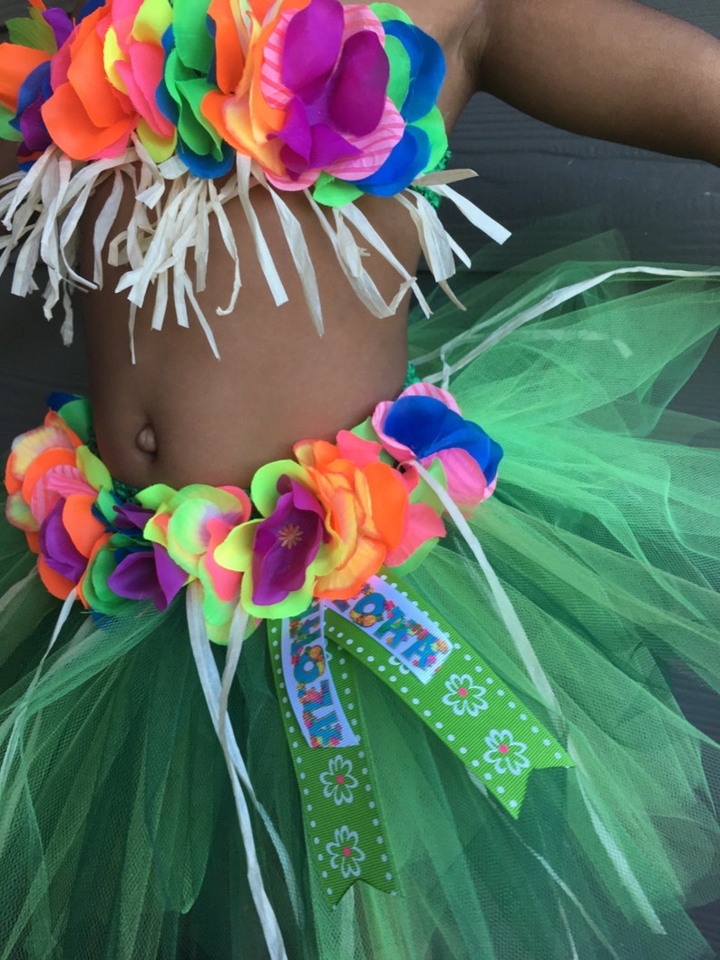 Colorful Hawaiian tutu set skirt top choose between 3 options | Etsy