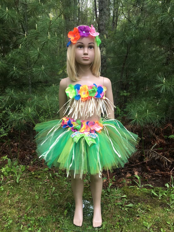 Colorful Hawaiian tutu set skirt top choose between 3 options | Etsy