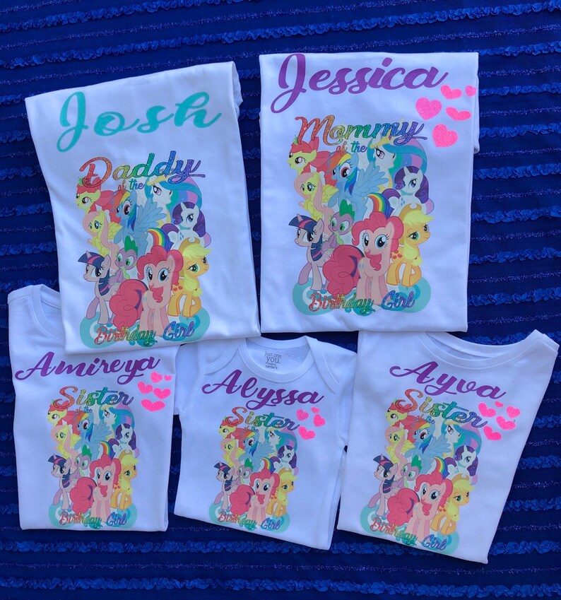 MY LITTLE PONY inspired family Shirts cousin brother sister mommy daddy Grandpa Grandma Granny Auntie uncle