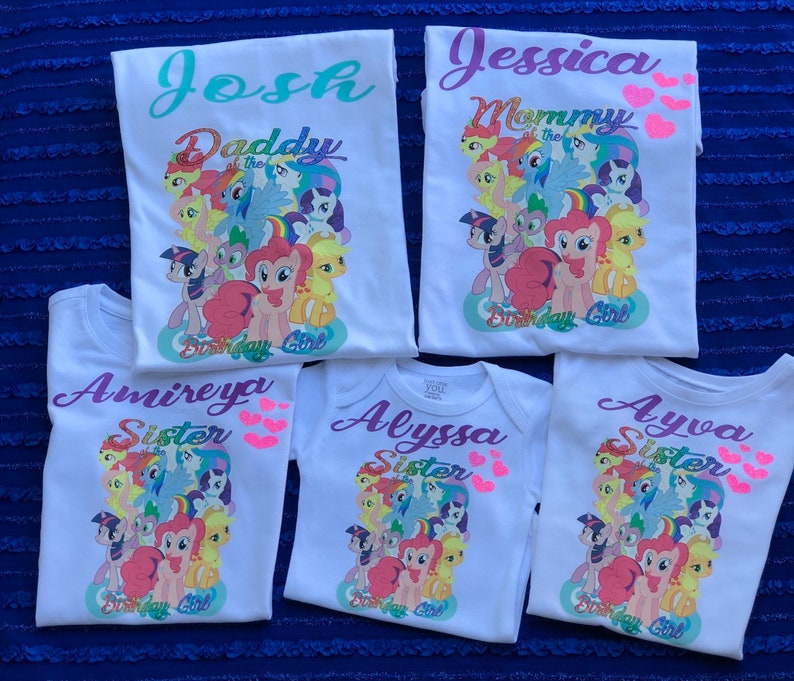 MY LITTLE PONY inspired family Shirts cousin brother sister mommy daddy Grandpa Grandma Granny Auntie uncle