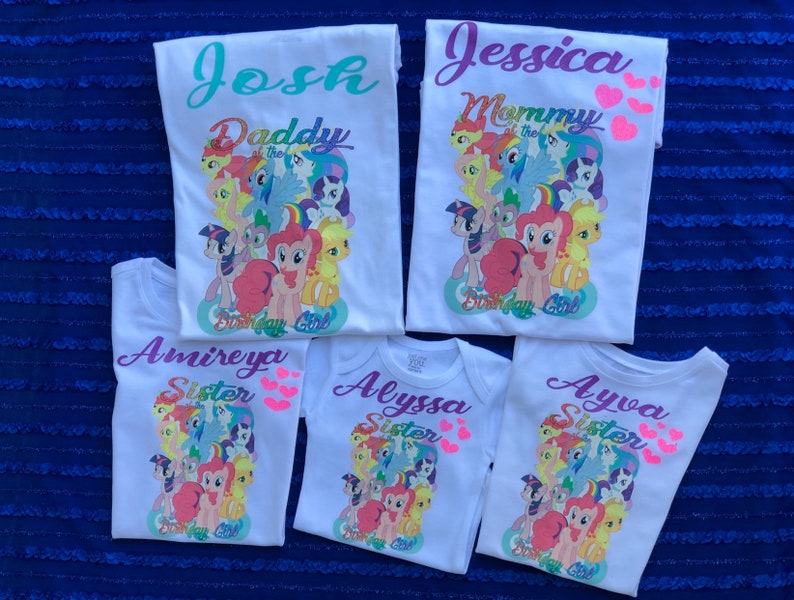 MY LITTLE PONY inspired family Shirts cousin brother sister mommy daddy Grandpa Grandma Granny Auntie uncle
