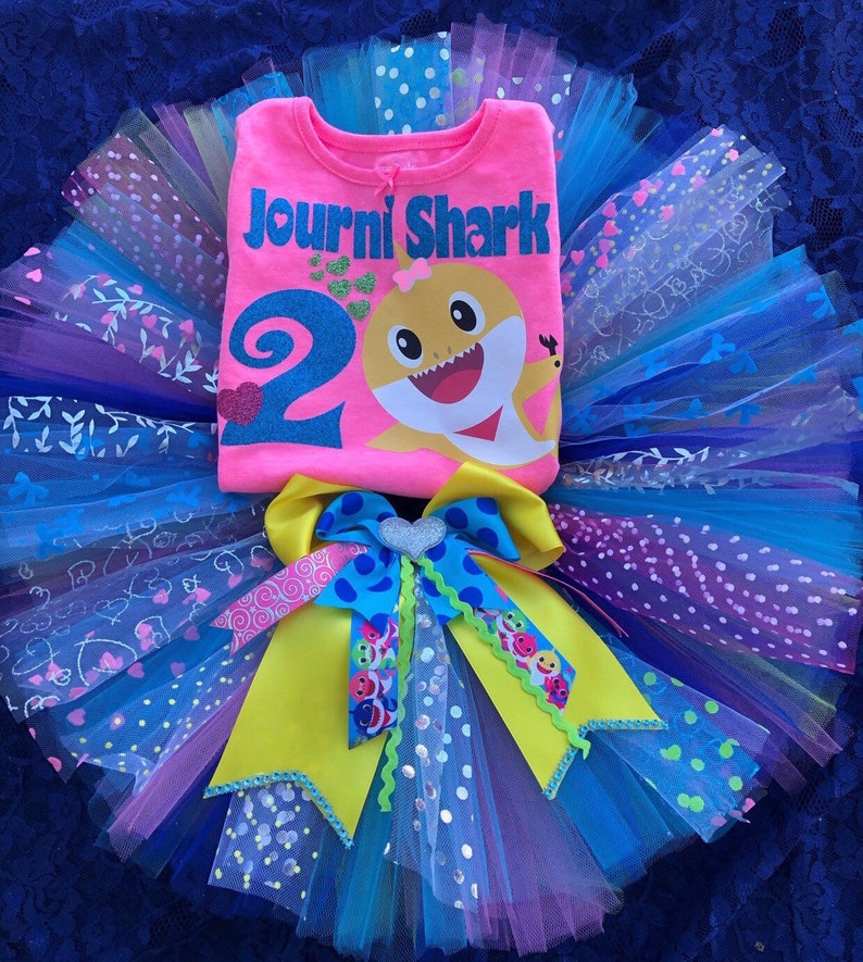 baby shark tutu dress