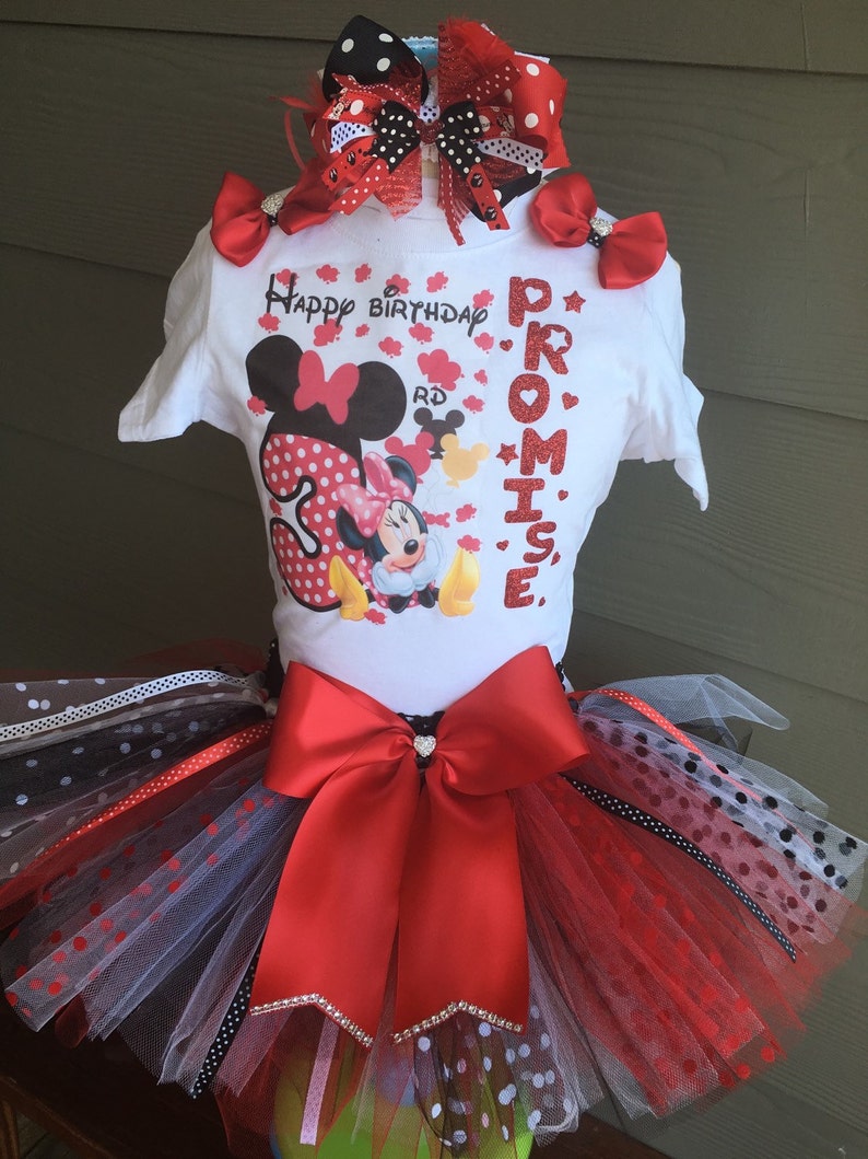 Baby Girl Minnie Mouse Tutu Black White Red Iron on 1st 2nd Etsy
