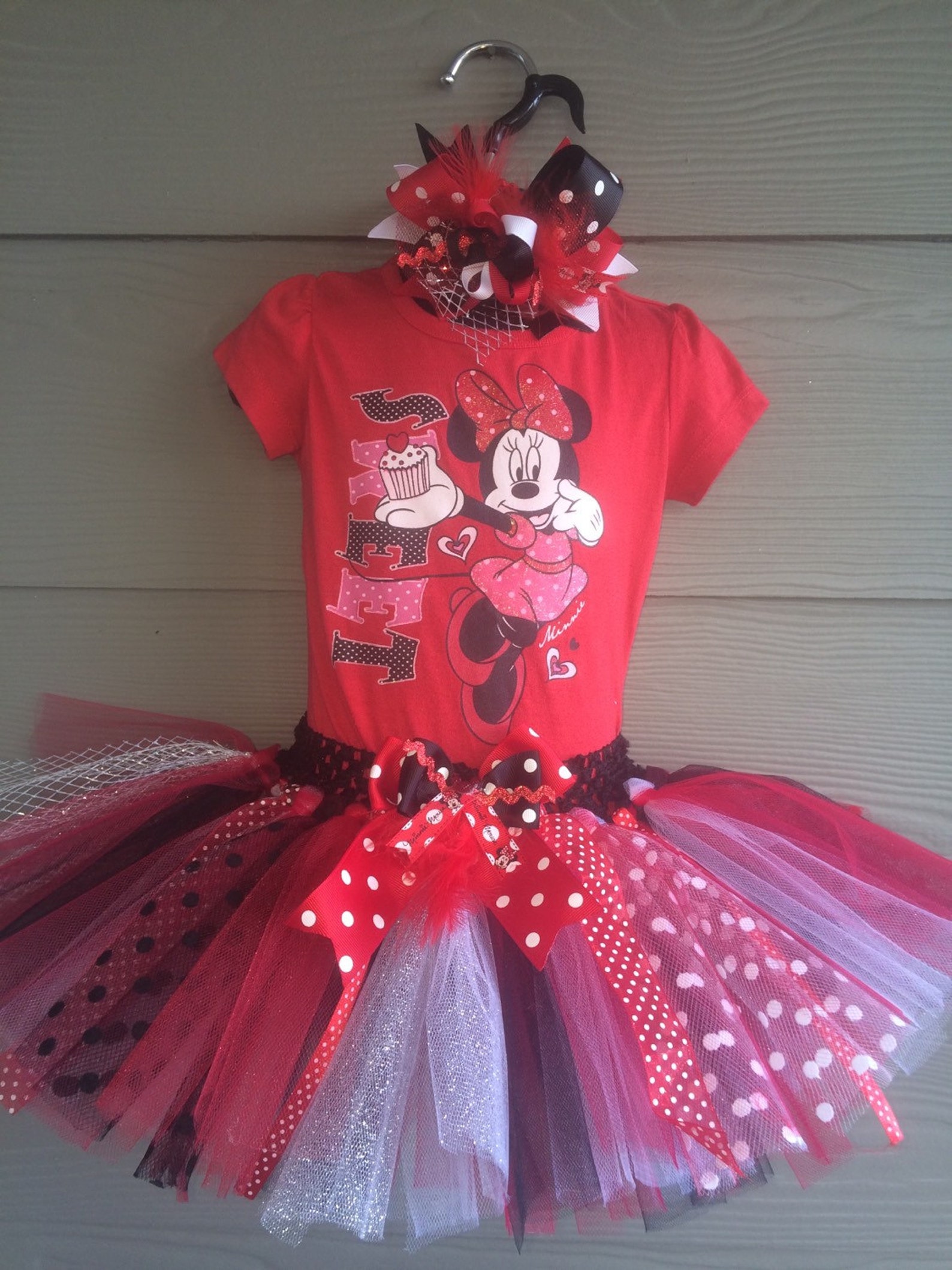 Baby Girl Minnie Mouse Tutu Black White Yellow Gold and Red Etsy