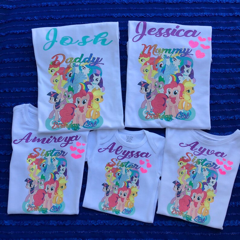 MY LITTLE PONY inspired family Shirts cousin brother sister mommy daddy Grandpa Grandma Granny Auntie uncle