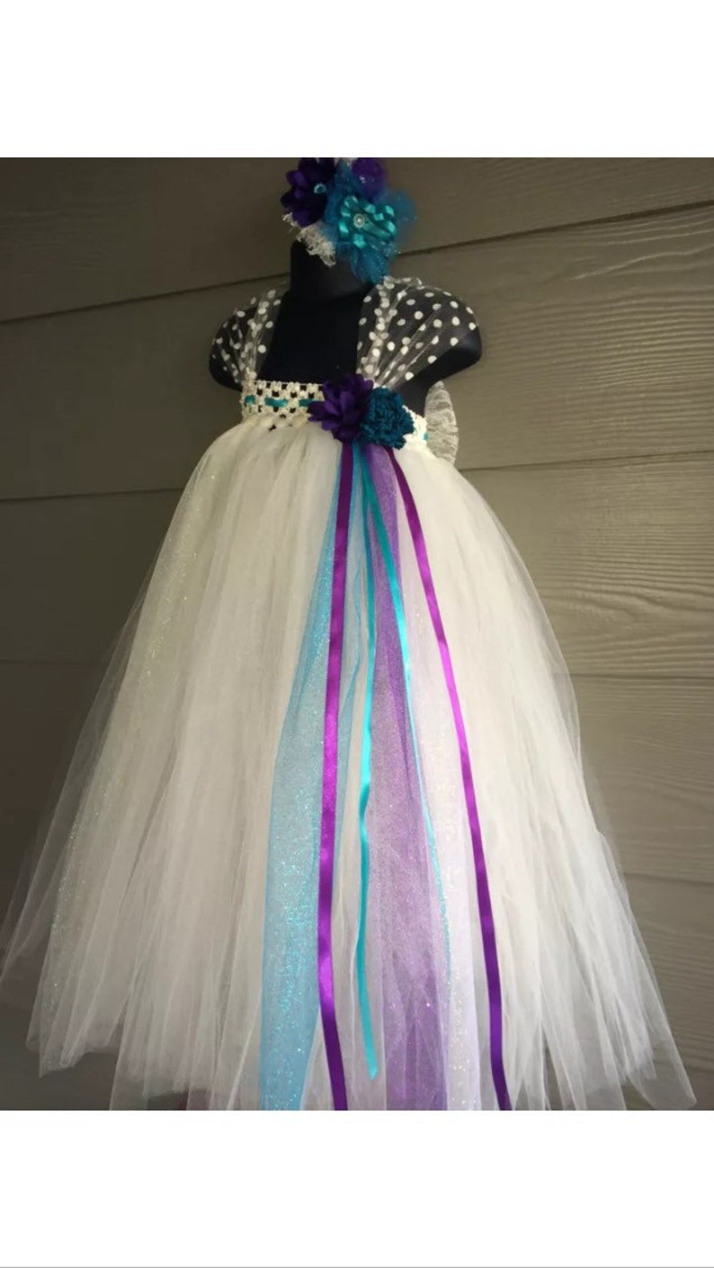 Blue silver tutu dress 0-5T Baby girl Toddlers pageant wedding Easter Christmas