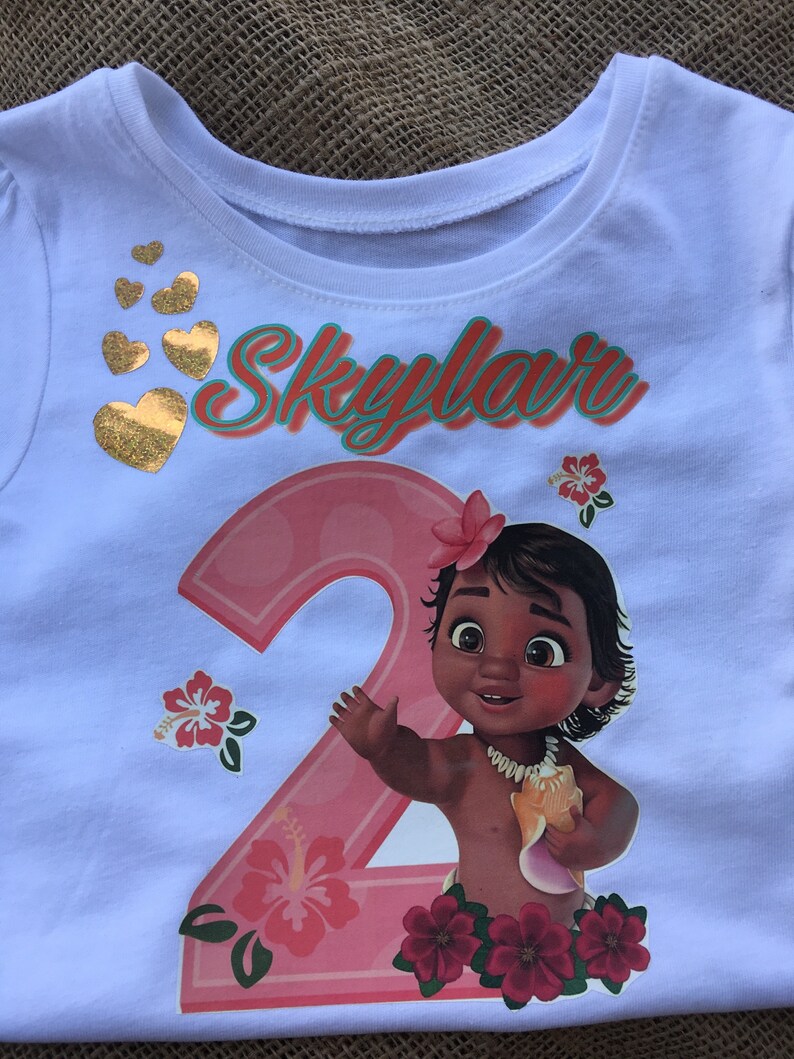 Costumized birthday cake smash photo shoot Baby Hawaiian Girl MOANA TODDLER inspired Tutu gold orange light pink aqua iron on 1st 2nd.