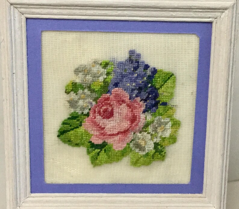 Miniature picture for dollhouse with embroidery from antique Etsy