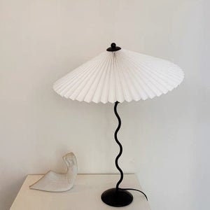 Oscar Piccolo Style Squiggle Lamp With Pleated Shade Etsy Ireland