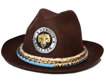 Fedora Hat For Women, Decorative Printed Band Leopard Band Fedora, Floppy Panama Hat Women, Fedora Hats For Women Wide Brim Felt Cap Hats