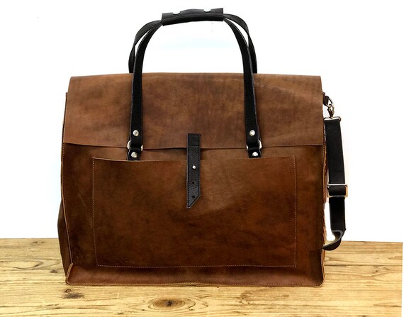 large leather crossbody tote