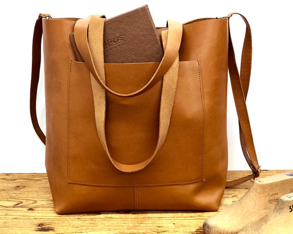 leather crossbody tote