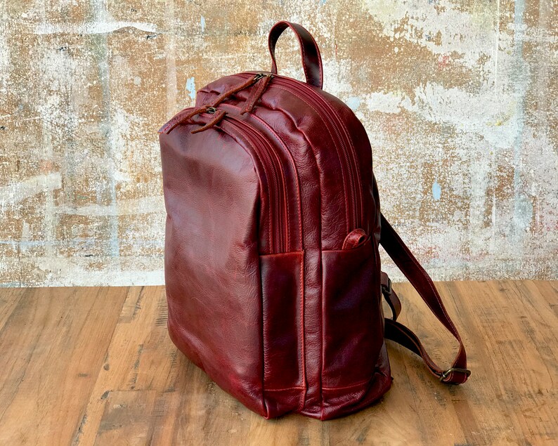 Leather Backpack Crossbody Convertible Backpack Purse Soft Etsy