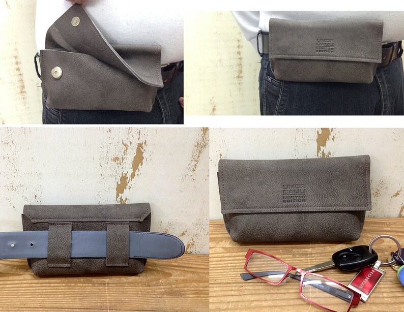 Sale Unisex Leather Belt Pouch Travel Pouch Traveler Bag Etsy