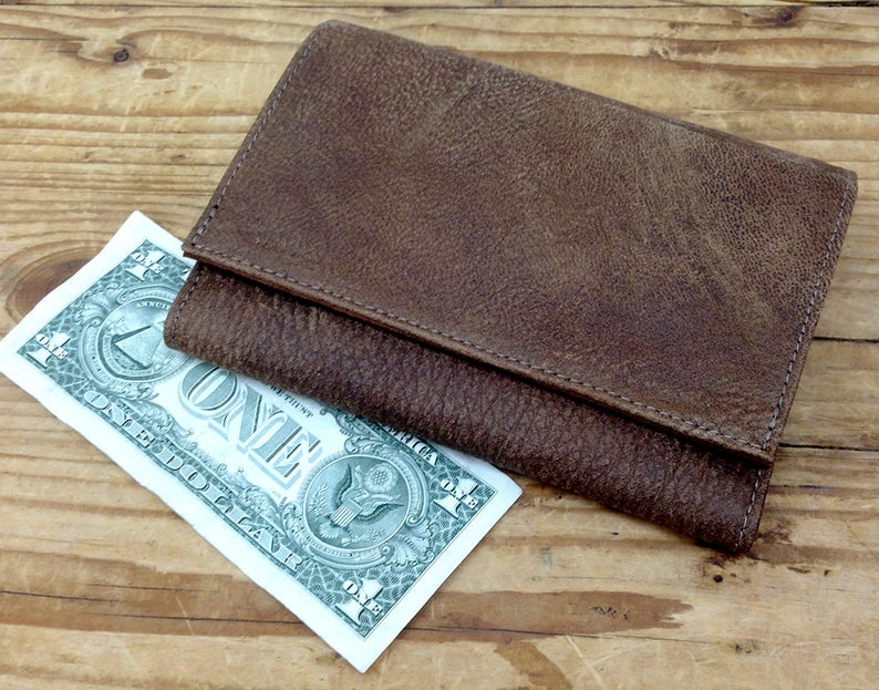 Brown Leather Womens Wallet Gifts for Her Gift for Mom Mothers Etsy