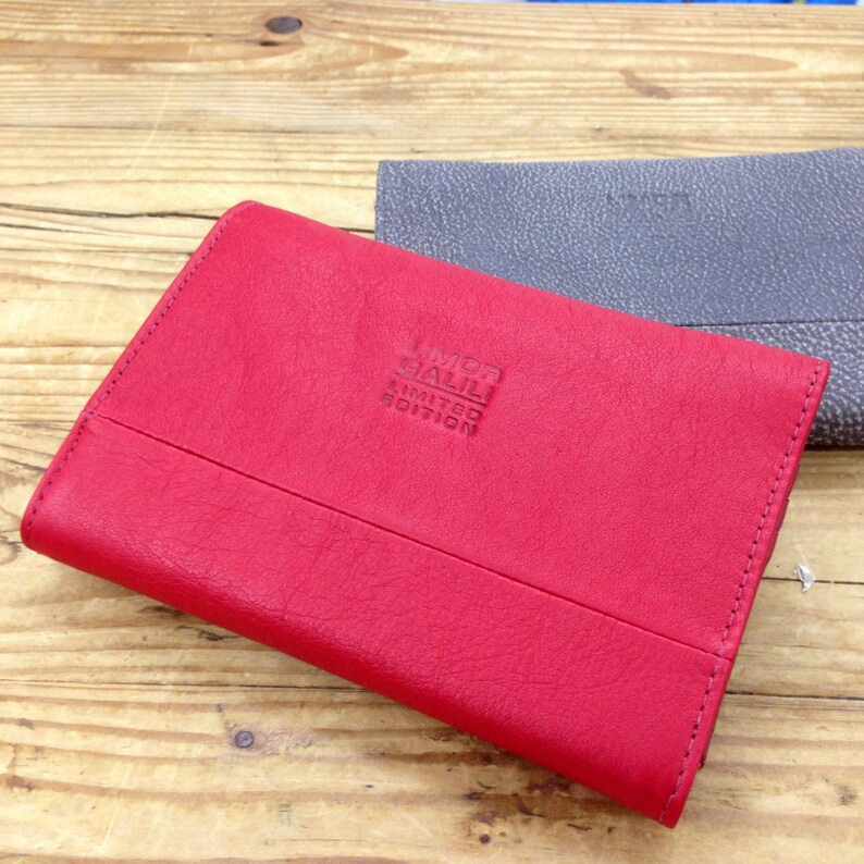 Sale Red Women Leather Wallet women's leather wallet Etsy