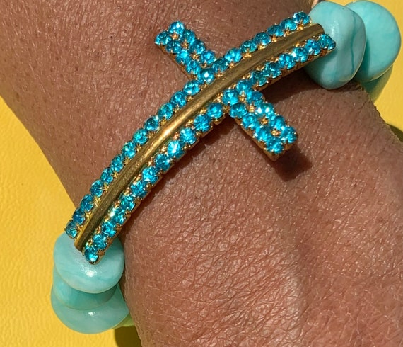 Sky Blue Cross Bangle Sky Blue Cross Bangle