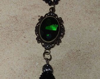 Emerald Tassel Necklace
