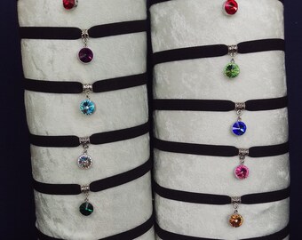 Zodiac Birthstone Swarovski Choker , Mother's Day Gifts