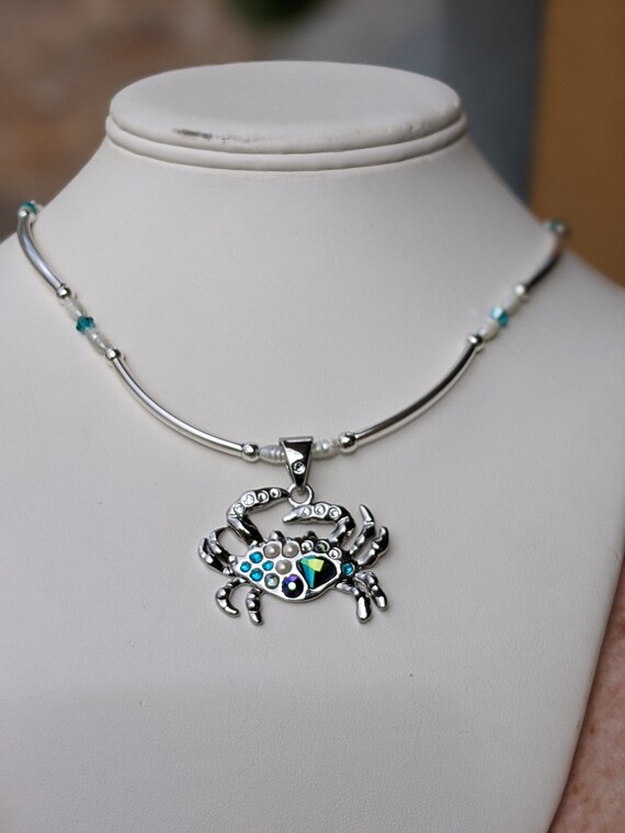 Natural Pearls Swarovski Crystals Crab 