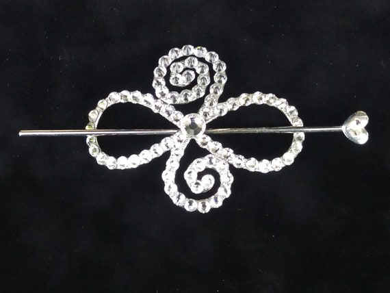 Swarovski Crystal Wedding Heart Hair Pin Barrette Hair Etsy