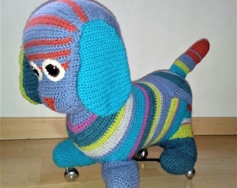 Dog skateboarding vintage Afghan