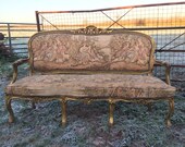 Upholstery Project Lovely Louis XV Rococo Style Upholstered Gilded Carved Settee Handmade