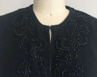 black dressy cardigan