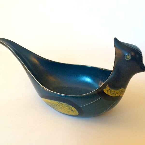 Vintage Mid century Modern JIE Gantofta Swedish Ceramic Bird Bowl