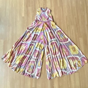 1960s Mod Palazzo Pants Jumpsuit Romper Lounge Singer XSm / 4-6