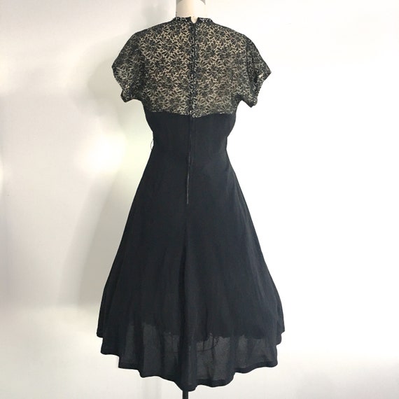 1940's Swing Era Dress Rare Dress Vintage Rhinest… - image 4