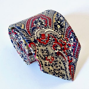 1970s SILK Liberty of London MOD Paisley Tie Cravat Vintage Necktie William MorrisLiberty Tie