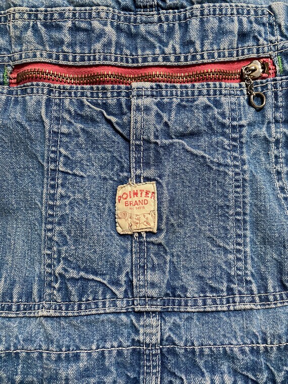 1959 Pointer Brand Vintage Denim Overalls 34x30 Light… Gem