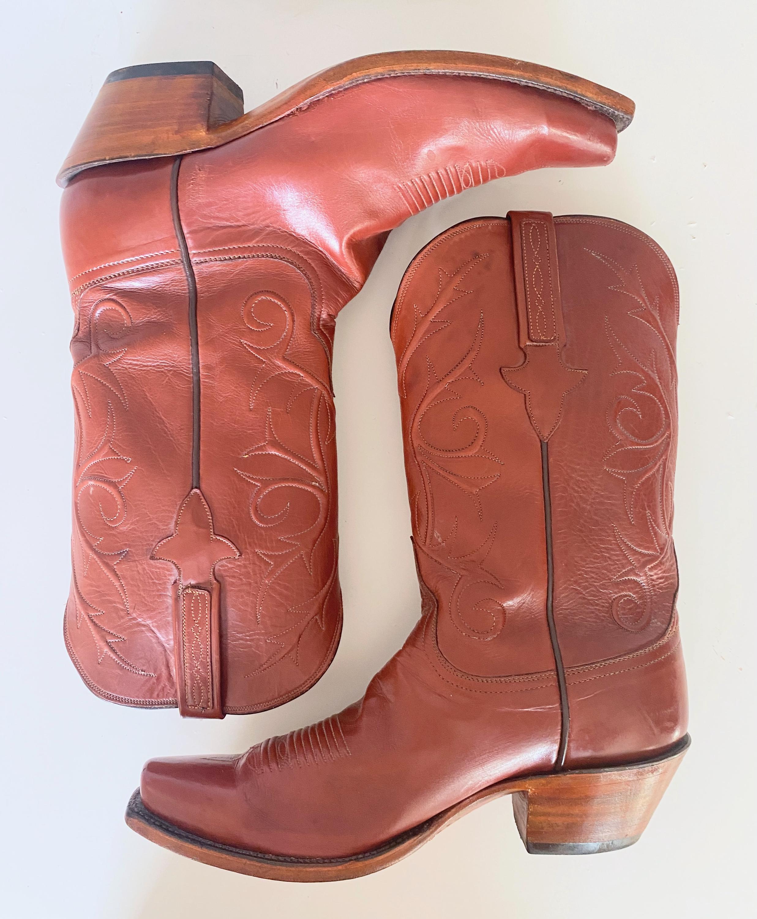 Vintage Men Square Toe Boot - Etsy