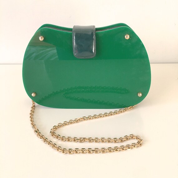 Koret Vintage LUCITE PANELED PURSE Very Unique Kor