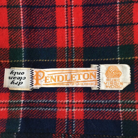 Vintage Pendleton Wool muffler Scarf Plaid Scarf
