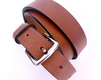 Coach Brown Leather Belt Silver Toned Brass Buckle Size 42  display picture 1