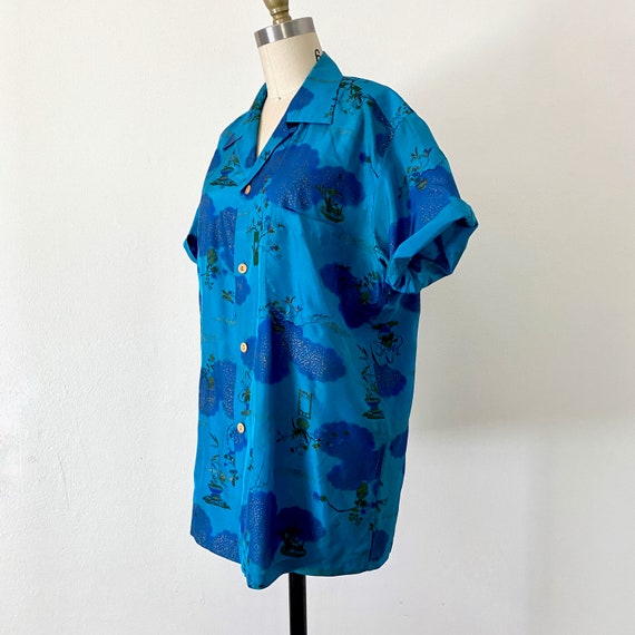 1930s McInerny's Hawaiian Shirt SILK Loop Collar Shir… - Gem