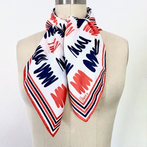 1970 Vera Neumann Graphic Original Scarf Vera Scarf Vintage Silk Blend Scarf Graphic Design gift for Her