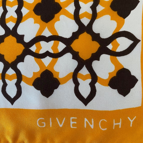 Vintage Givenchy Silk Scarf Head Scarf Graphic Si… - image 1