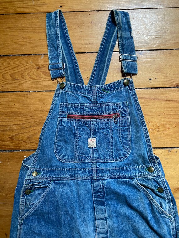 1959 Pointer Brand Vintage Denim Overalls 34x30 Light… Gem