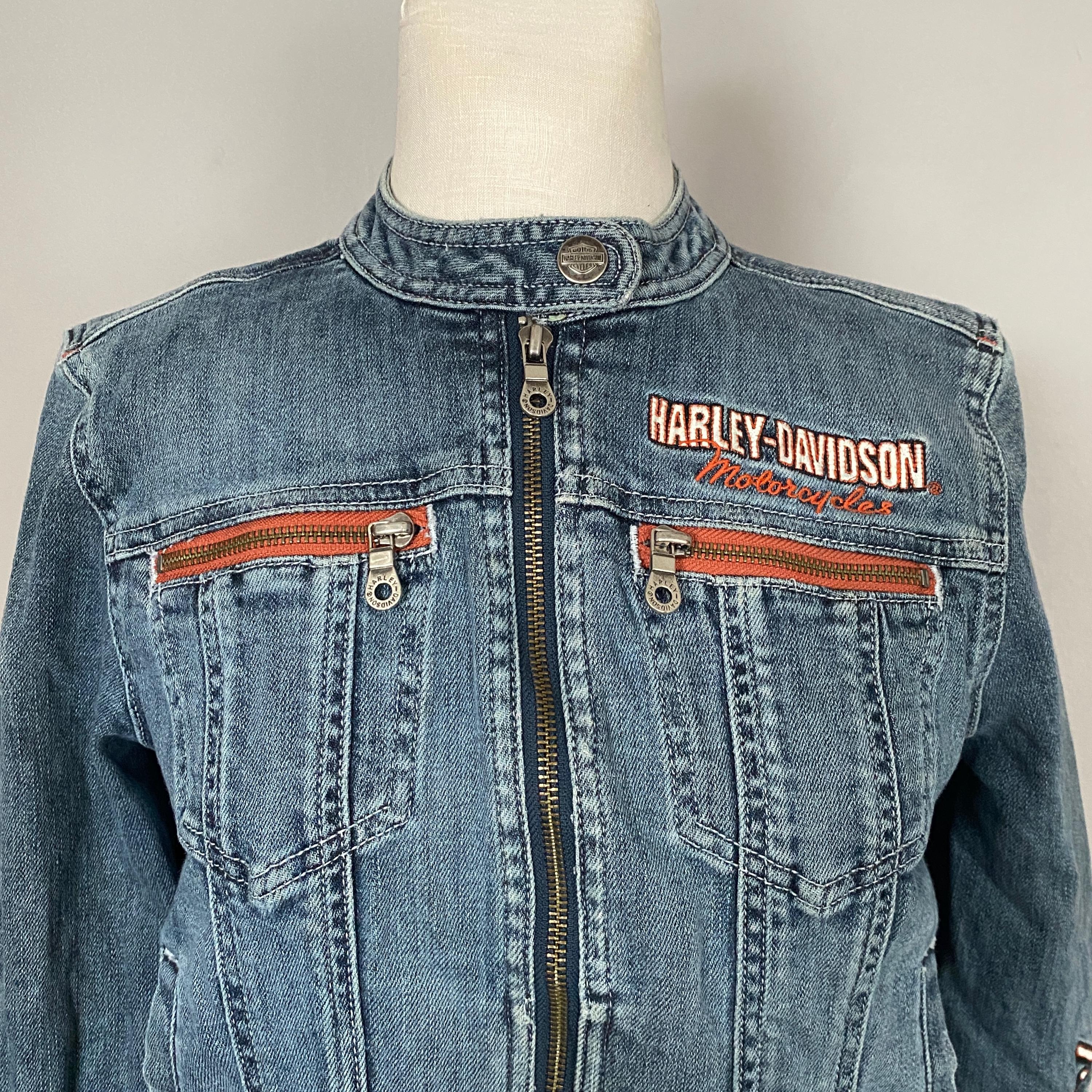Harley Denim Jacket - Etsy 古着 ハーレーダビッドソン Harley