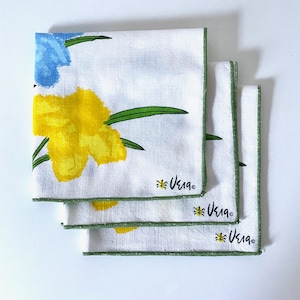 Vera Neumann Vintage Butterfly Napkins 1960 Mid century Kitchen Napkin set of 3