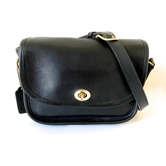 Coach NYC COLLEGIATE Bag Black Leather Coach Purse