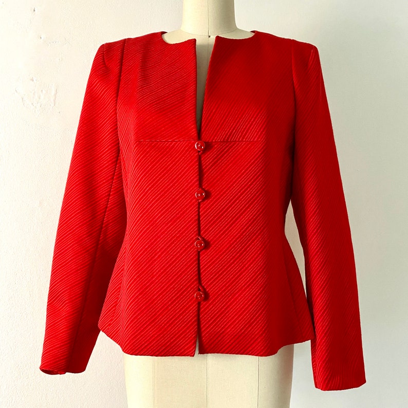 designer red blazer