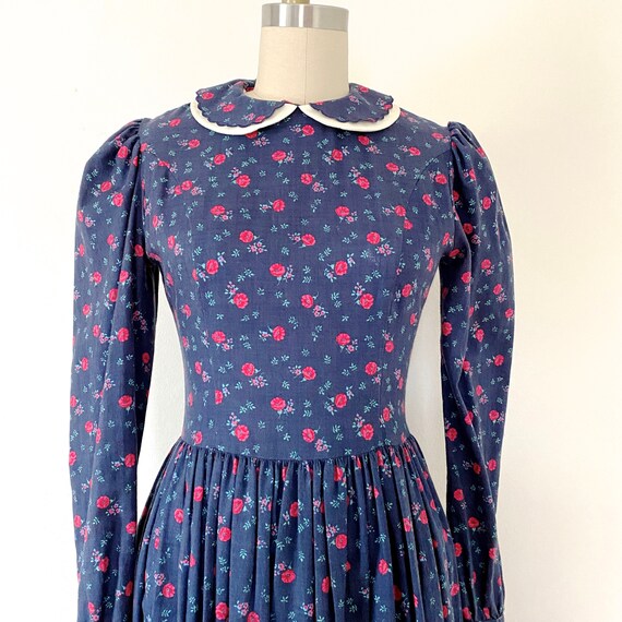 Vintage LAURA ASHELY 1980s Prairie Prep Dress Cott