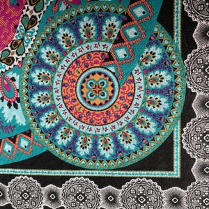 ETRO Milano Cotton Scarf: Vintage Designer Print Kerchief
