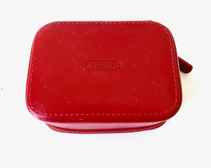 Vintage COACH Triple Pill Travel Case Red Leather Zippered Case Etsy