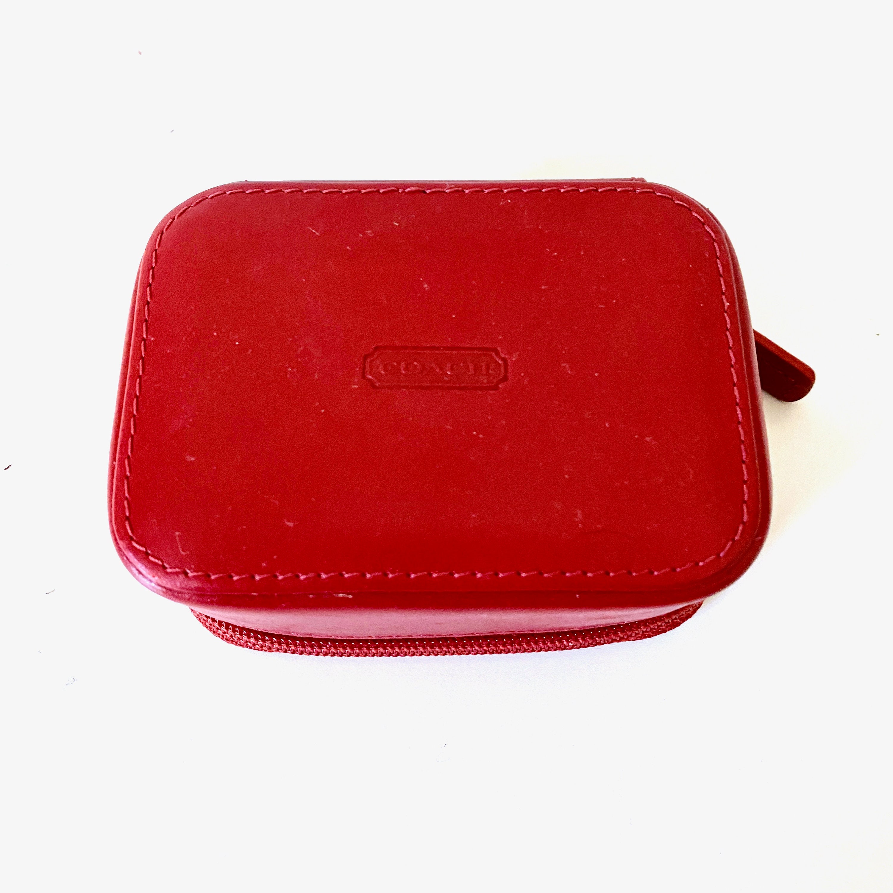 衛生日用品 Old Coach pill case and coin purse set Vintage COACH Triple Pill Travel Case Red Leather Zippered Case - Etsy