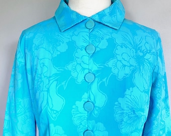 Jaren 60 Vanda Key West-jurk met handafdruk: modieuze katoenen jurk - maat 8